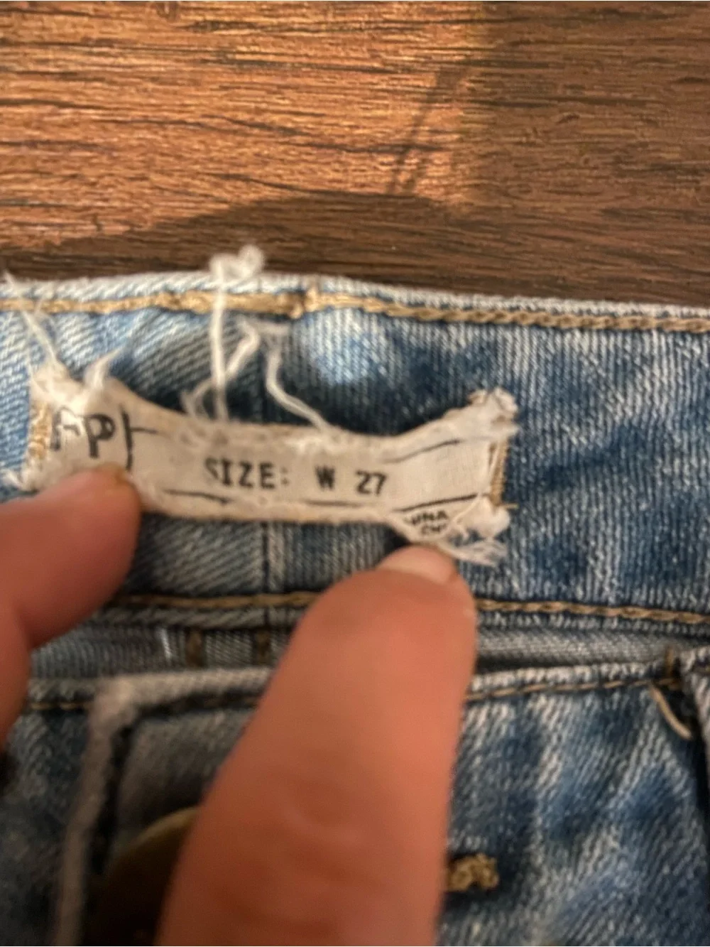 Free People Light Blue Seamed Flare Jeans